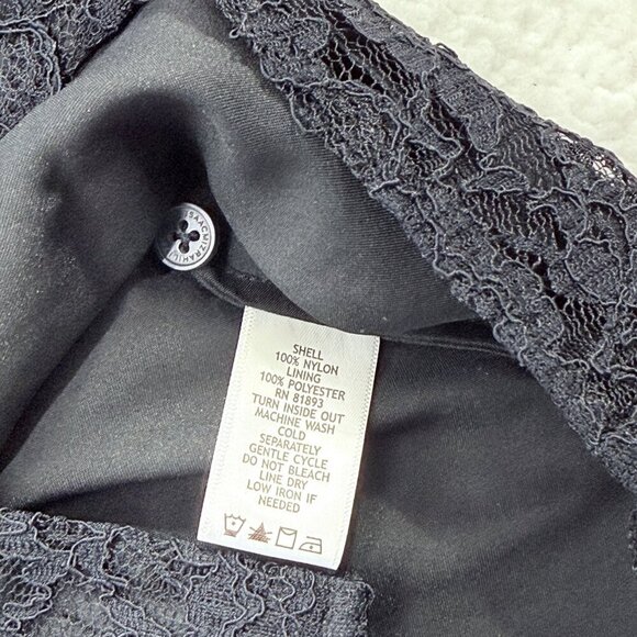 Isaac Mizrahi Black Lace Cardigan Button Up Top Career Event Whimsigoth Womens M - Picture 10 of 13